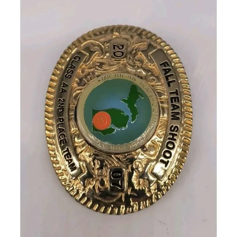 Shooting Gold Fall Team Shoot 2007 Class AA 2nd Place Team Belt Buckle